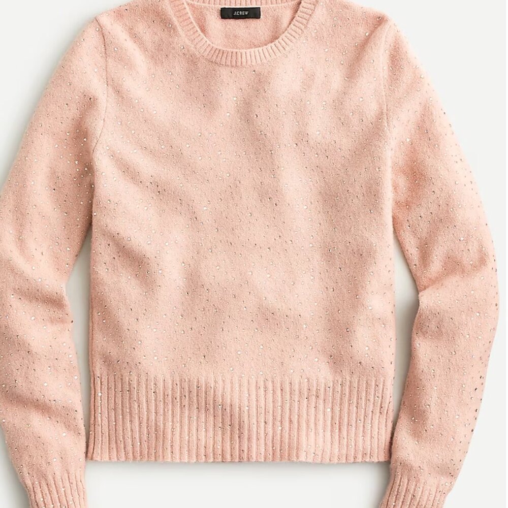 NWT J Crew Blush Gemstone Sweater in Supersoft Yarn